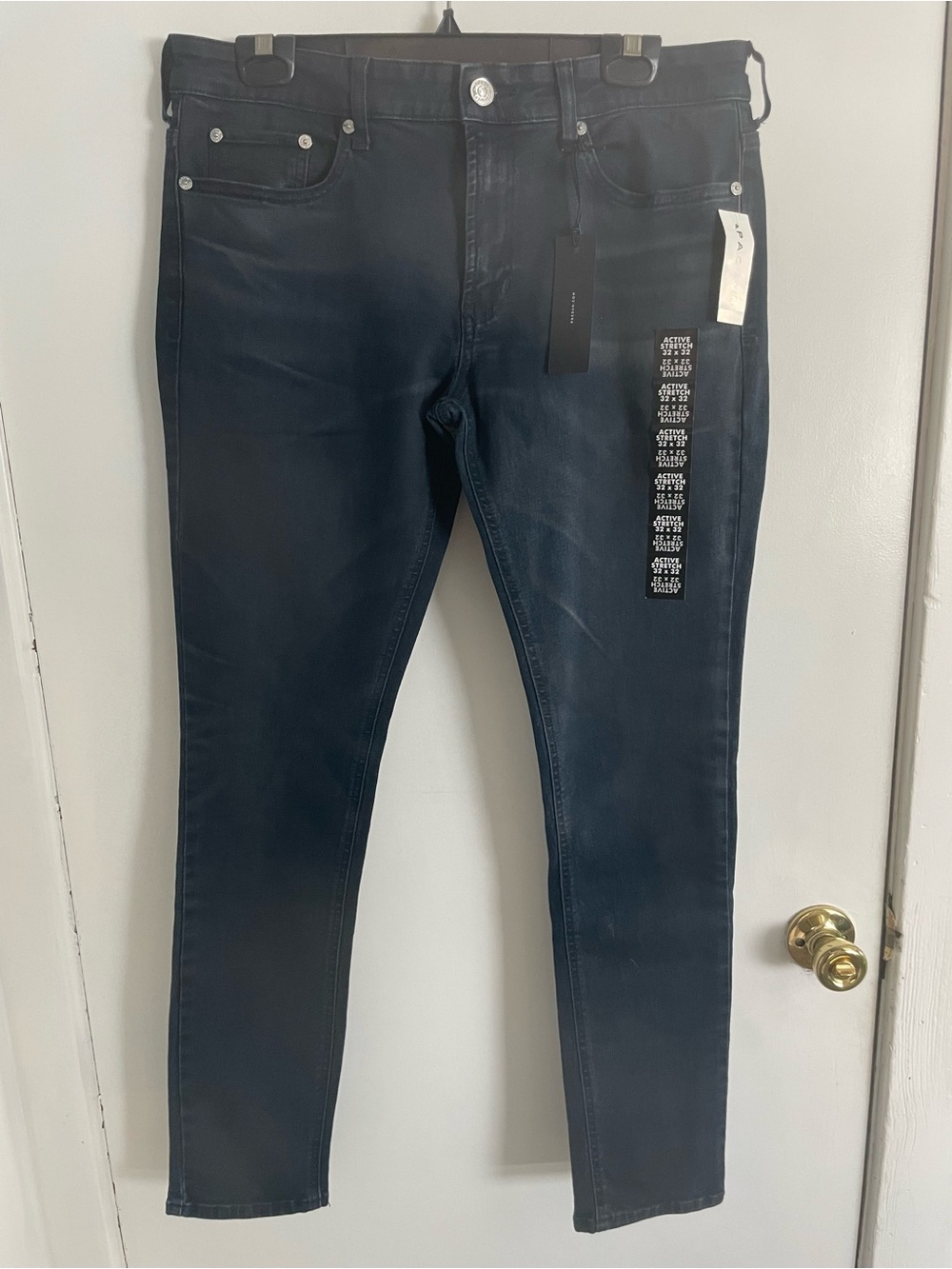 BNWT PacSun Men's Active Stretch Jeans in Dark Indigo size 32 x 32”